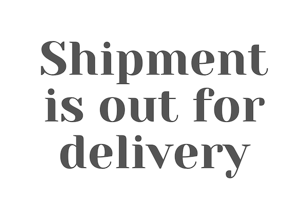 Shipment is out for delivery traduzione